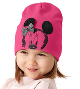 Czapka wiosenna-jesienna dla dziewczynki, róż ciemny, Rimia, 44-46