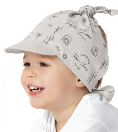 Chustka z daszkiem, dla chłopca, na głowę, Tropic Shores, jasny szary, 40-46 cm