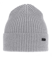 Czapka merino męska, zimowa, Evonan, szara, 54-56 cm