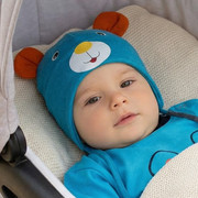 Czapka wiosenna dla niemowlaka, bawełniana, Eurico rozm. 38-40 cm