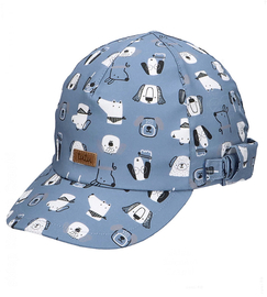 Czapka z daszkiem dla dziecka, UV i ochrona karku dla chłopca, Ferguson, niebieski, 46-48 cm