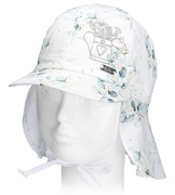 Czapka z daszkiem dla dziewczynki, UV+30, w kwiaty, 46-48 cm