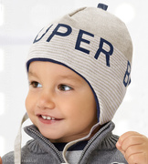 Czapka chłopięca na jesień/wiosnę, Super Look na uszy  rozm. 42-46 cm