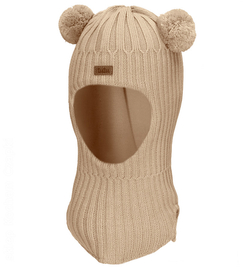 Kominiarka zimowa,  merino 100%, dla chłopca, Brienne, beżowy, 46-48 cm