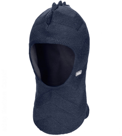 Kominiarka zimowa, merino 100%, dla chłopca, Viseris, niebieski ciemny, 52-55 cm