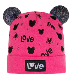 Czapka dla dziewczynki, wiosenna-jesienna, różowa, Ginona  44-47