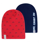 Czapka wiosenna jesienna dla chłopca, czerwony+granat, Winner Bike, rozm. 48-51cm