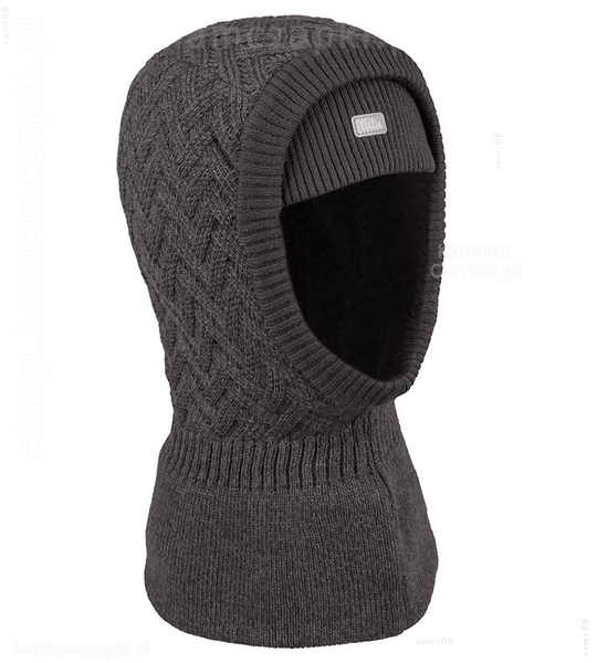  Kominiarka zimowa dla chłopca, szara, Baridi, 50-54 cm 