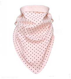 Chustka dla dziewczynki, bawełniana pod szyję, różowa w kropeczki, wiek 3-6 lat