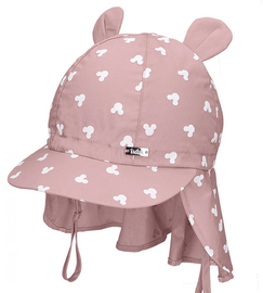 Czapka z ochroną karku, dla dziecka, z filtrem UV+30, Ondrea, wrzosowa, 46-48 cm