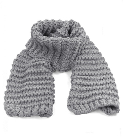 Szalik damski, gruby, ciepły zimowy, szary