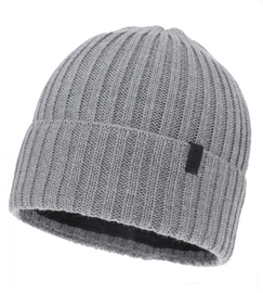 Czapka zimowa męska, z wełną merino i polarem, Ryttol, jasny szary, 56-58 cm