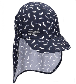 Czapka na lato dla chłopca, filtr UV +50, 2w1, Ganan, granatowa, 50-54 cm