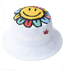 Biały kapelusz bawełniany Fineapple, rozm. 46-48 cm