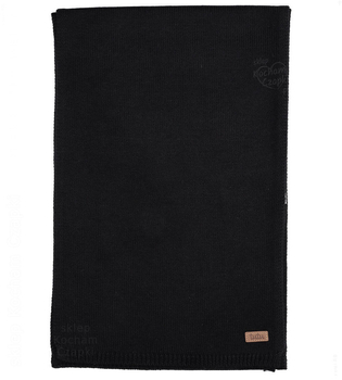 Szalik z wełny merino, 7641, czarny