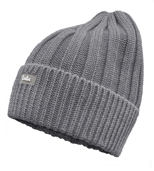 Czapka zimowa z wełny merino, Zefiro, ciemny szary,  54-56 cm