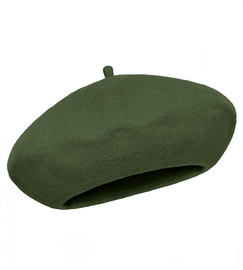 Beret damski zimowy, Vineca, wełniany, zielony (484), 55-57 cm