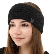 Opaska zimowa damska, Elaxis, czarna, 54-56 cm