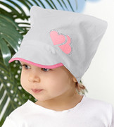 Chustka z daszkiem dla dziewczynki, szara, Darling, 52-54 cm