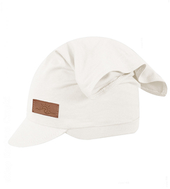 Czapka z daszkiem, chustka na głowę, dla dziecka, WInnd, kremowa, 38-41 cm