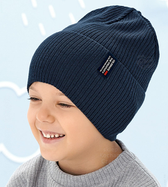 Czapka wiosenna/jesienna dla chłopca, dzianinowa, Celebio, granatowa, 54-56 cm