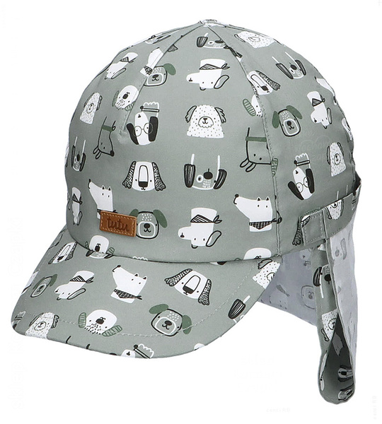 Czapka z daszkiem dla dziecka, UV i ochrona karku dla chłopca, Ferguson, zielony, 50-53 cm