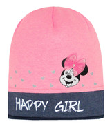 Czapka wiosenna - jesienna, dla dziewczynki, różowa landrynka, Talda, 46-50 cm