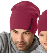 Czapka męska wiosna/jesień, bordowa, Unlimited, 56-58 cm
