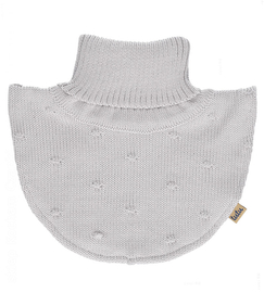 Komin merino dla dziewczynki, golfik, szary jasny, 1-3 lat