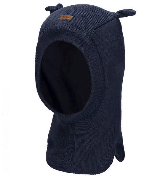 Kominiarka merino dla chłopczyka, Theone, granatowa, 42-46 cm