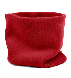 Komin damski z wełny merino i kaszmiru, M1063,  czerwony