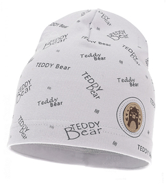 Czapka bawełniana niemowlęca, jesienna/wiosenna, szara, Detti, 40-42 cm