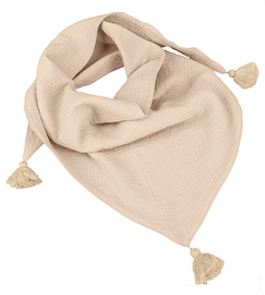 Chusta z muślinu  dla dziewczynki, beżowa