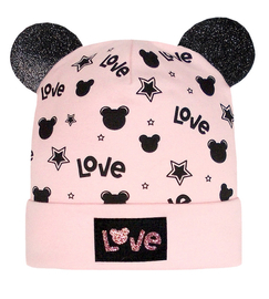 Czapka dla dziewczynki, wiosenna-jesienna, różowa, Ginona  44-47