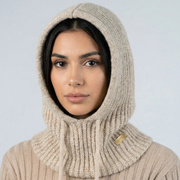 Balaklawa, kaptur damski, Bali, beżowa, 54-60 cm