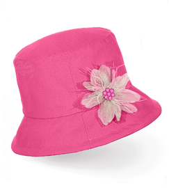 Kapelusz damski na lato z lnu, Marini, miętowy, 55-58 cm