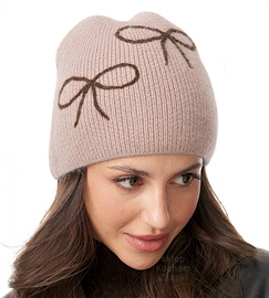 Czapka Damska zimowa, Gussia, bezowa, 55-57 cm