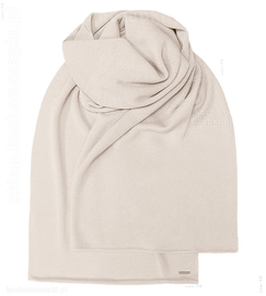 Duży, długi szalik damski, oversize 672, na jesień, zimę, beżowy jasny