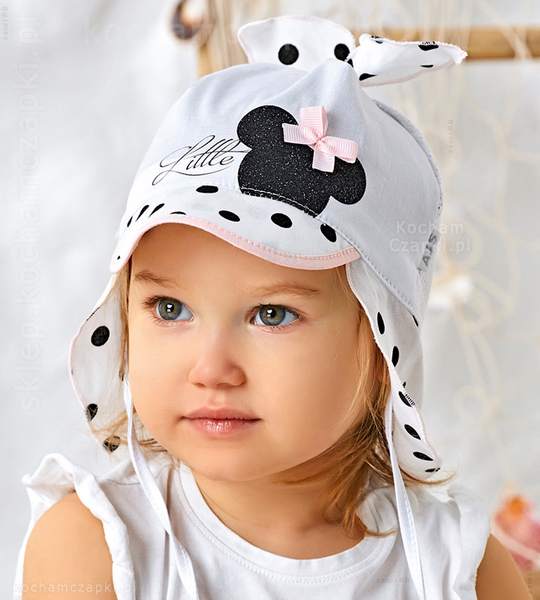 Czapka typu safari dla dziewczynki, Samira, rozm.  46-48 cm