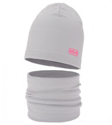 Komplet wiosenny-jesienny, dla dziewczynki, czapka i komin, Zriffia, szary, 52-54 cm