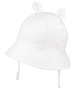 Kapelusz dla dziecka, lniany, Marten, biały, 48-50 cm