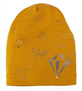 Czapka wiosenna/jesienna dla dziewczynki, smerfetka bawełniana Celia z diamentem, 52-54 cm