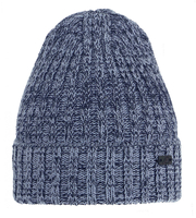 Czapka zimowa męska, wełna merino, Miton, niebieski melanż, 56-59 cm