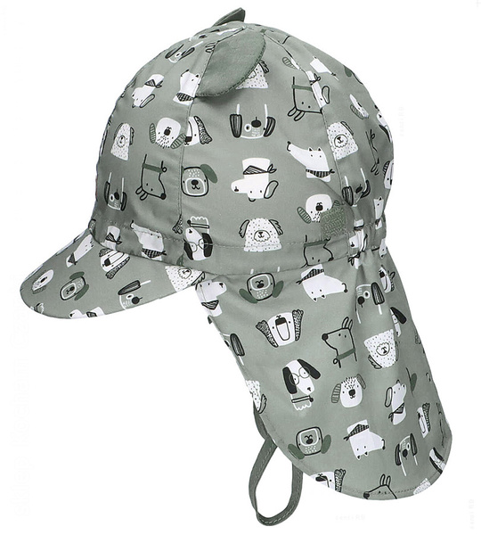 Czapka na lato z daszkiem, filtr UV, zielona, Canculk, 50-52 cm