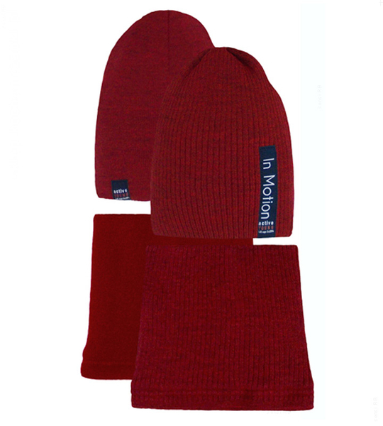 Zimowa czapka i komin, sportowy komplet Dinesh, dwustronny, rozm. 54-60cm