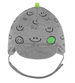 Czapka dla chłopca wiosenna-jesienna, szara,  Philip, 44-46 cm