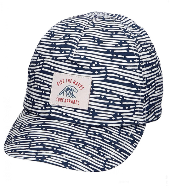 Czapka z daszkiem dla dziecka, z filtrem UPF 30+, Surfappa, granatowa,50-54 cm