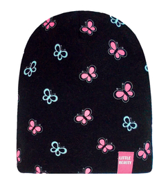 Czapka wiosenna-jesienna dla dziewczynki, czarna, Brita, 48-52 cm