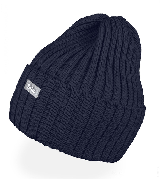 Czapka merino uniwersalna damska/męska, Micaelo, granatowy, 56-60cm