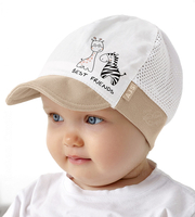Czapka na lato dla niemowlaka, bawełniana z siateczką, Best Friends, 45-46 cm